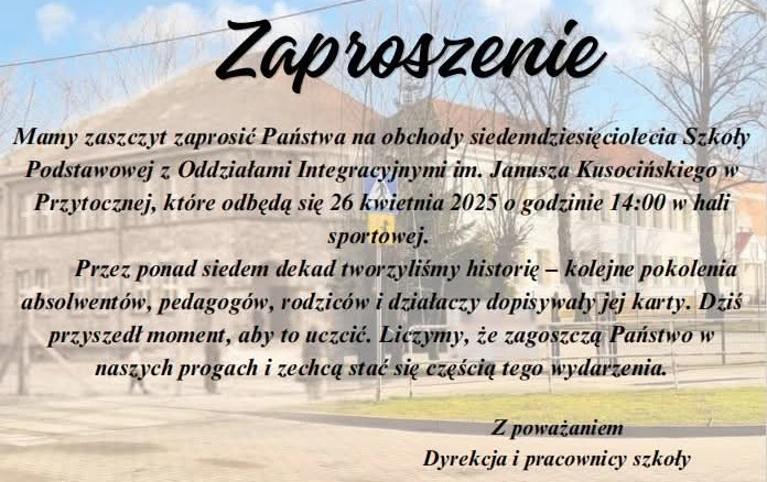 Zdjęcie do Zaproszenie