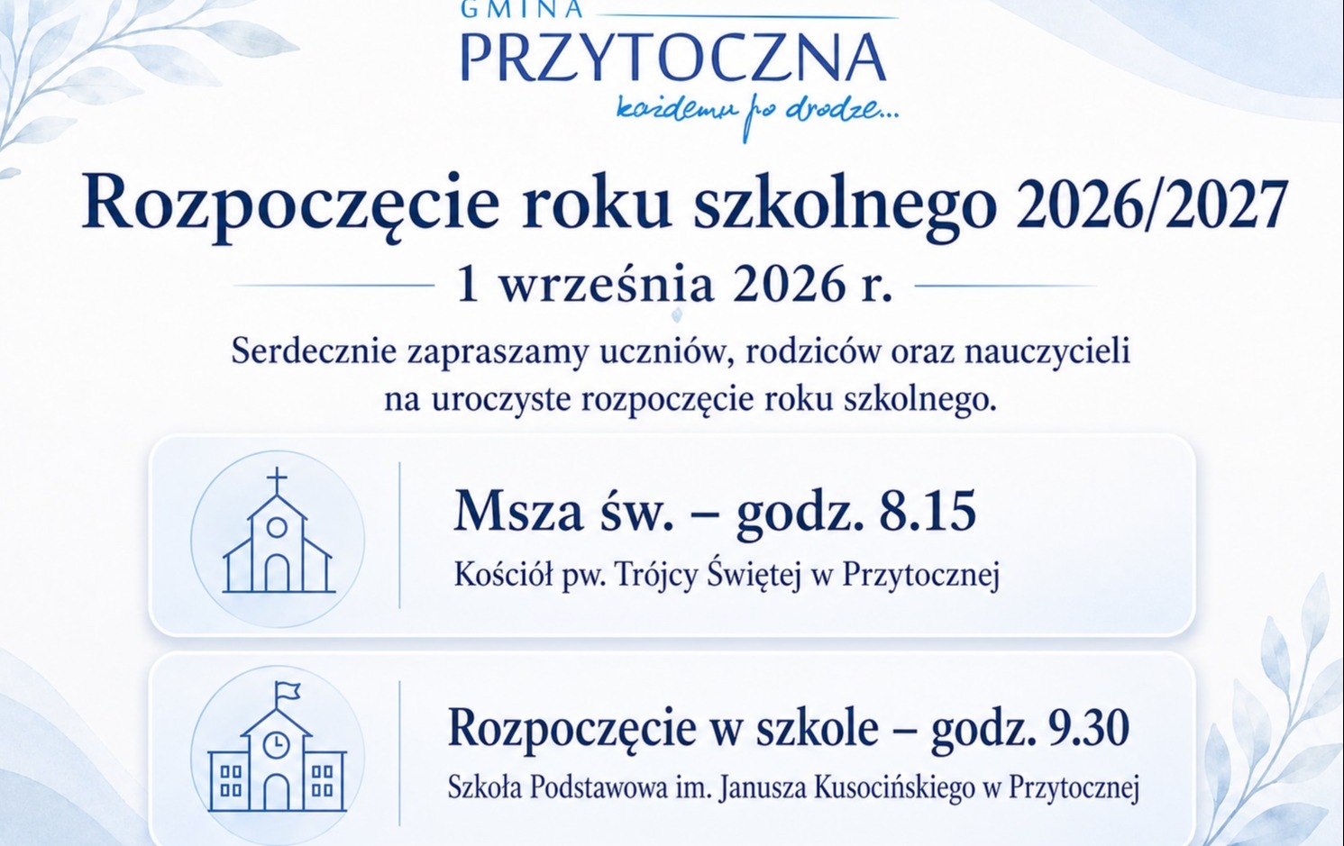Zdjęcie do Rozpoczęcie roku szkolnego 2026/2027